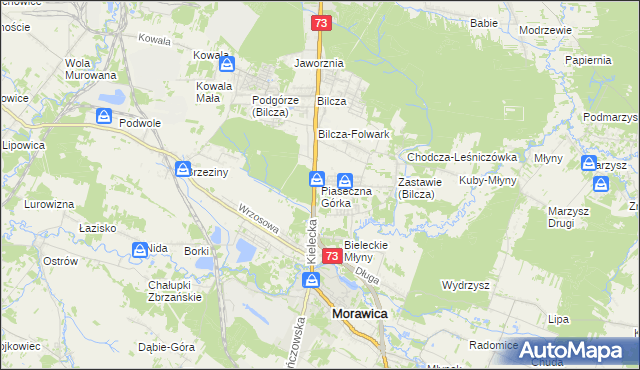 mapa Piaseczna Górka, Piaseczna Górka na mapie Targeo