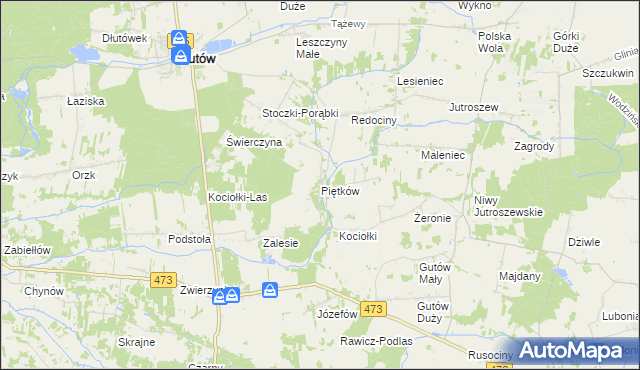 mapa Piętków, Piętków na mapie Targeo