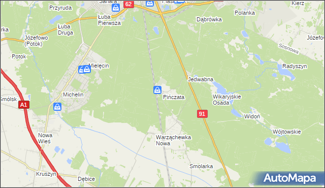 mapa Pińczata, Pińczata na mapie Targeo