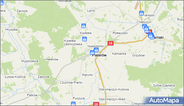 mapa Platerów, Platerów na mapie Targeo