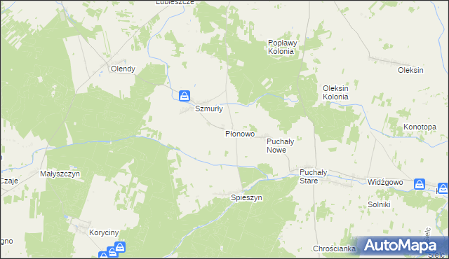 mapa Płonowo, Płonowo na mapie Targeo