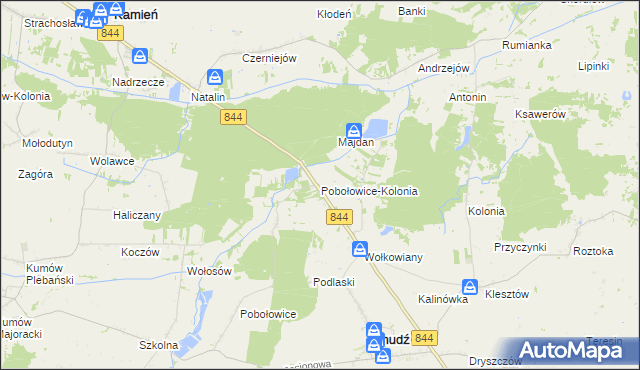 mapa Pobołowice-Kolonia, Pobołowice-Kolonia na mapie Targeo