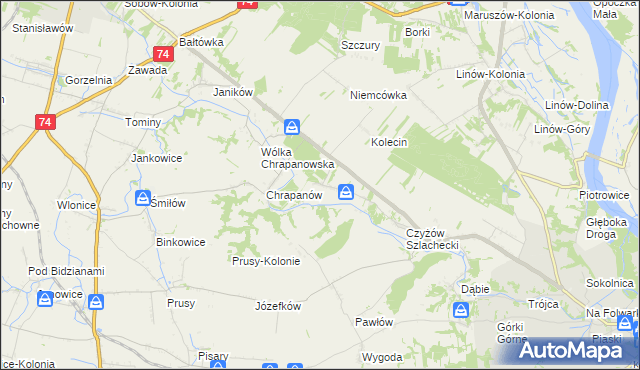 mapa Podszyn, Podszyn na mapie Targeo