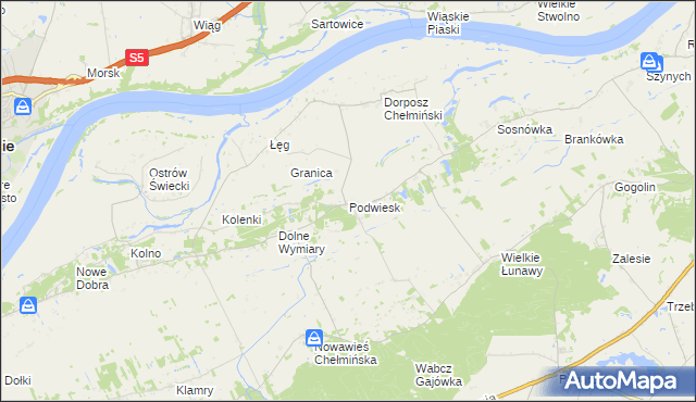 mapa Podwiesk, Podwiesk na mapie Targeo