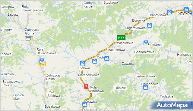 mapa Podwilk, Podwilk na mapie Targeo