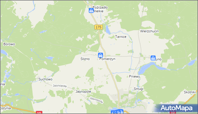 mapa Pomierzyn, Pomierzyn na mapie Targeo