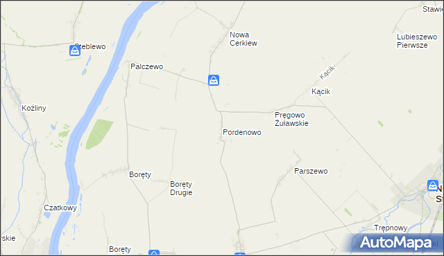 mapa Pordenowo, Pordenowo na mapie Targeo