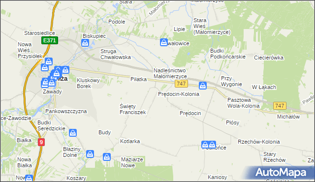 mapa Prędocin-Kolonia, Prędocin-Kolonia na mapie Targeo