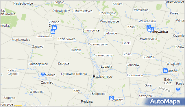 mapa Przemęczany, Przemęczany na mapie Targeo