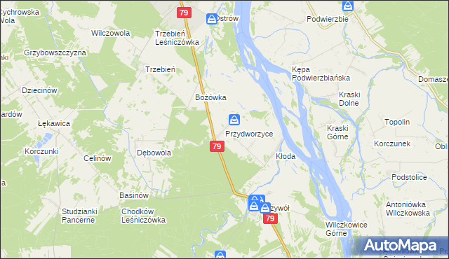 mapa Przydworzyce, Przydworzyce na mapie Targeo