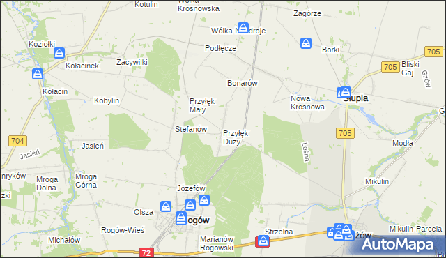 mapa Przyłęk Duży, Przyłęk Duży na mapie Targeo