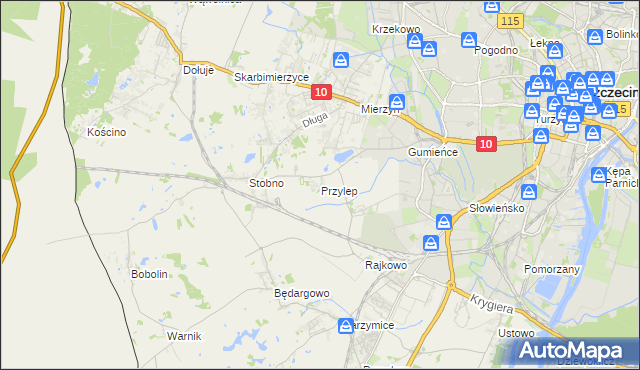 mapa Przylep, Przylep na mapie Targeo