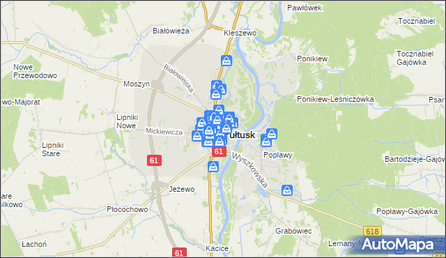 mapa Pułtusk, Pułtusk na mapie Targeo