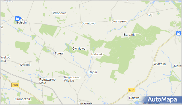 mapa Rąbinek, Rąbinek na mapie Targeo
