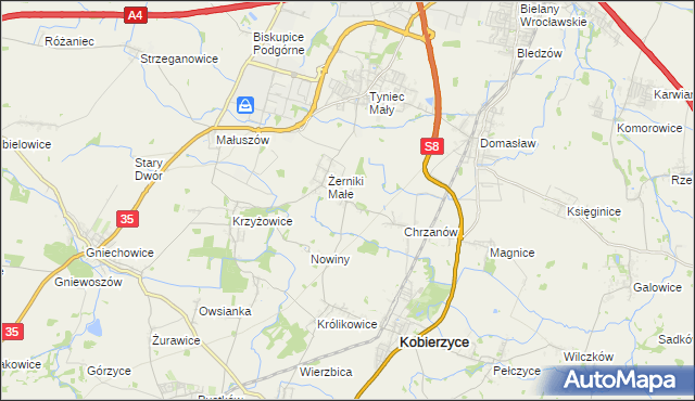mapa Racławice Wielkie, Racławice Wielkie na mapie Targeo