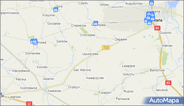 mapa Raczków, Raczków na mapie Targeo