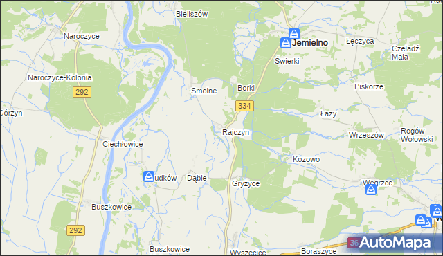 mapa Rajczyn, Rajczyn na mapie Targeo