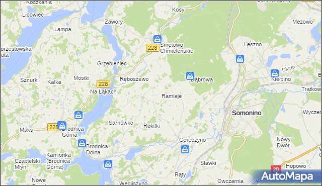 mapa Ramleje, Ramleje na mapie Targeo