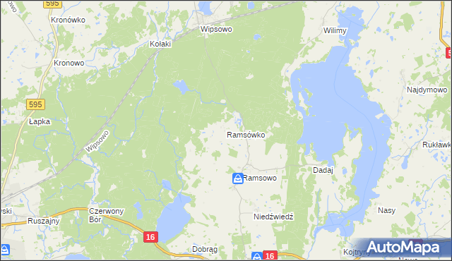 mapa Ramsówko, Ramsówko na mapie Targeo