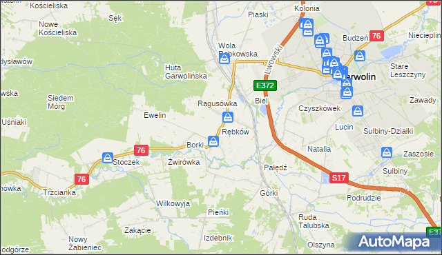 mapa Rębków, Rębków na mapie Targeo