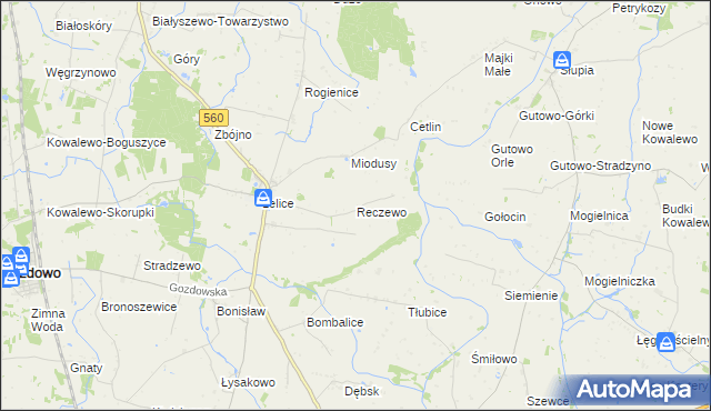 mapa Reczewo, Reczewo na mapie Targeo