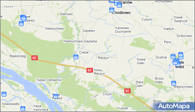 mapa Reczyn, Reczyn na mapie Targeo