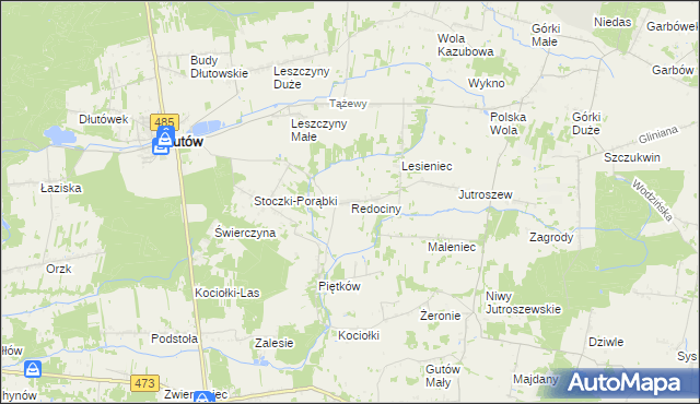 mapa Redociny, Redociny na mapie Targeo