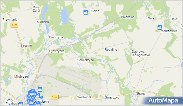 mapa Rogalinko, Rogalinko na mapie Targeo