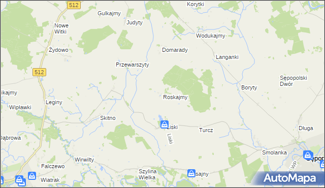 mapa Roskajmy, Roskajmy na mapie Targeo