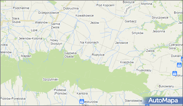 mapa Roztylice, Roztylice na mapie Targeo