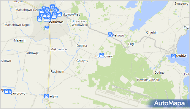 mapa Ruchocinek, Ruchocinek na mapie Targeo