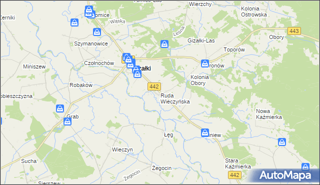 mapa Ruda Wieczyńska, Ruda Wieczyńska na mapie Targeo