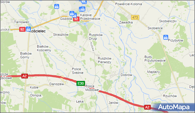 mapa Ruszków Pierwszy, Ruszków Pierwszy na mapie Targeo