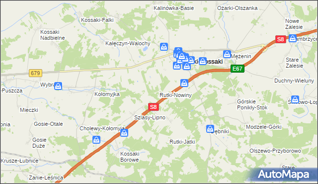 mapa Rutki-Nowiny, Rutki-Nowiny na mapie Targeo