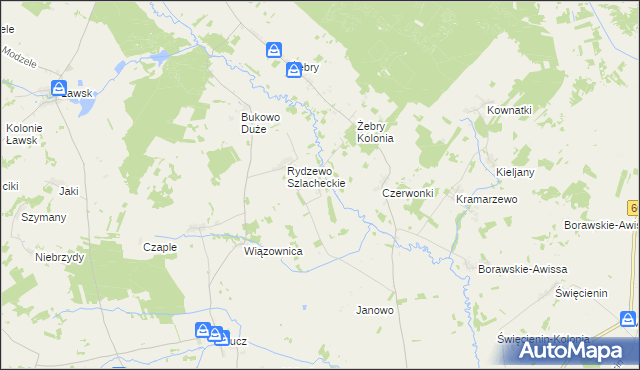 mapa Rydzewo-Pieniążek, Rydzewo-Pieniążek na mapie Targeo