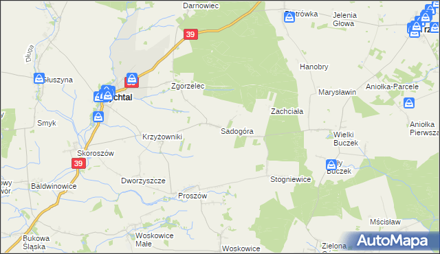 mapa Sadogóra, Sadogóra na mapie Targeo