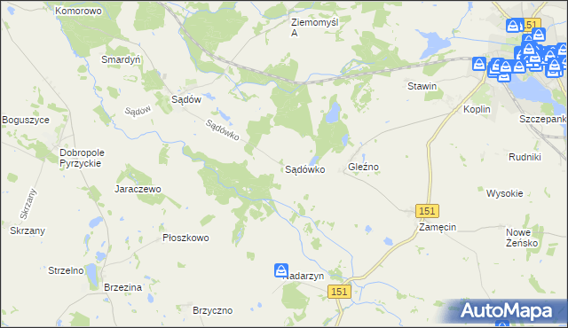 mapa Sądówko, Sądówko na mapie Targeo