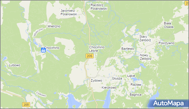 mapa Samostrzel gmina Polanów, Samostrzel gmina Polanów na mapie Targeo