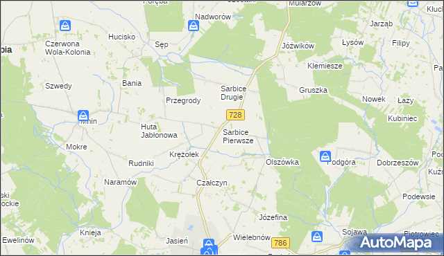 mapa Sarbice Pierwsze, Sarbice Pierwsze na mapie Targeo