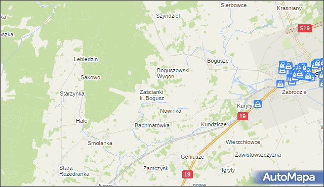mapa Ściebielec, Ściebielec na mapie Targeo