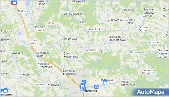 mapa Siedliska-Bogusz, Siedliska-Bogusz na mapie Targeo