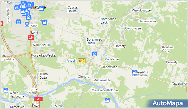 mapa Siemiatycze-Stacja, Siemiatycze-Stacja na mapie Targeo