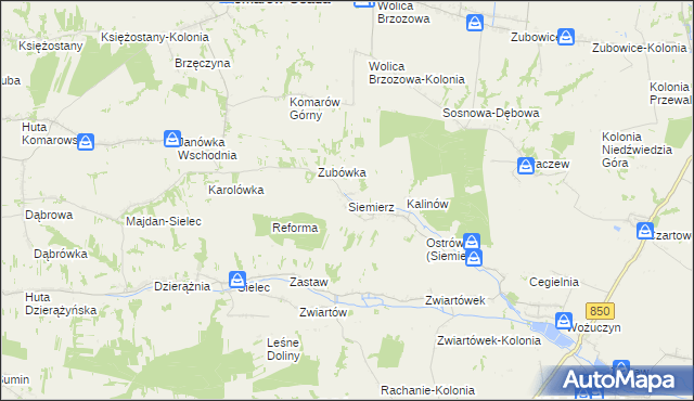 mapa Siemierz, Siemierz na mapie Targeo
