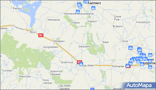 mapa Sierpówko, Sierpówko na mapie Targeo