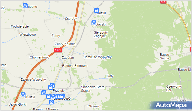 mapa Sierzputy-Marki, Sierzputy-Marki na mapie Targeo