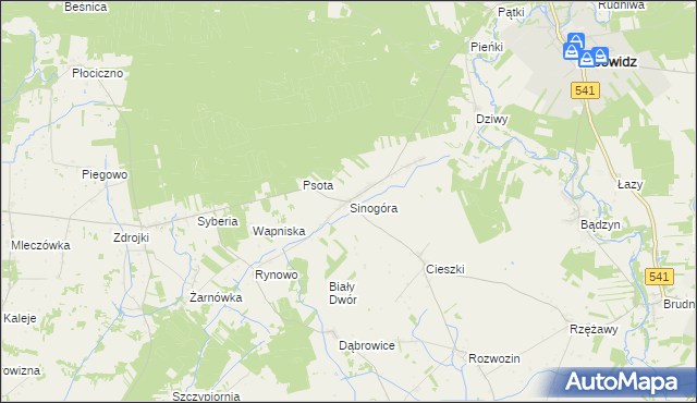 mapa Sinogóra, Sinogóra na mapie Targeo