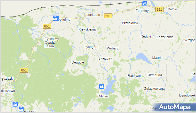 mapa Skajzgiry, Skajzgiry na mapie Targeo
