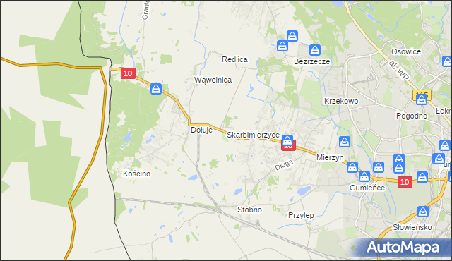 mapa Skarbimierzyce, Skarbimierzyce na mapie Targeo