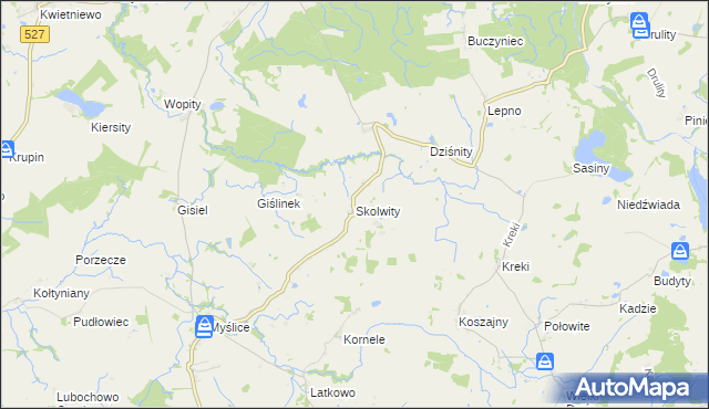 mapa Skolwity, Skolwity na mapie Targeo