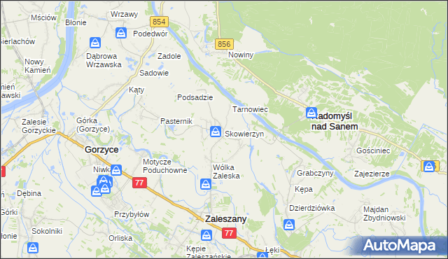 mapa Skowierzyn, Skowierzyn na mapie Targeo